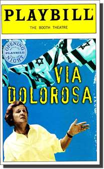 Via Dolorosa Limited Edition Official Opening Night Playbill 